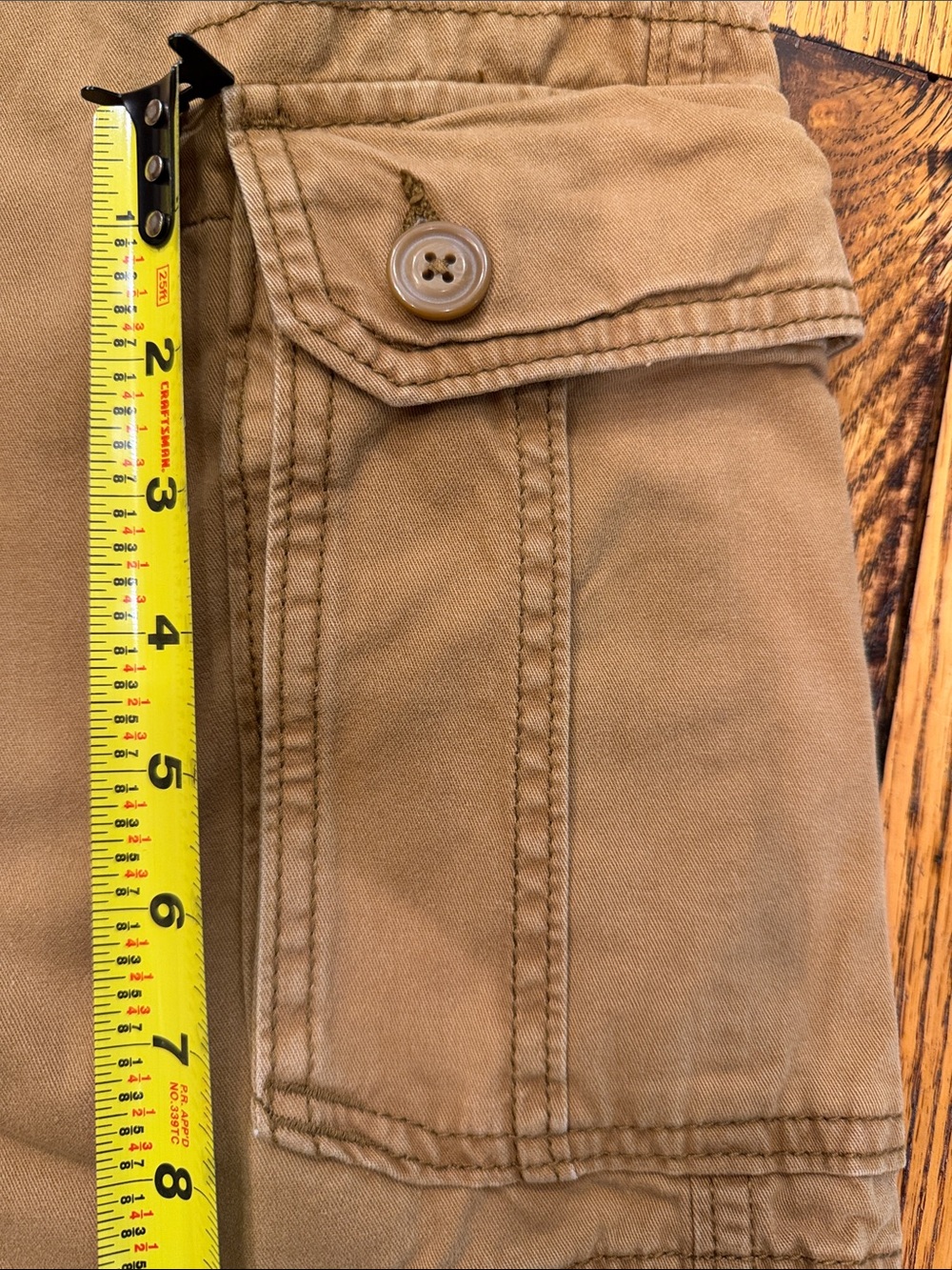 OLD NAVY COTTON DEEP TAN CARGO SHORTS- MEN'S SIZE 29 - Picture 10 of 11